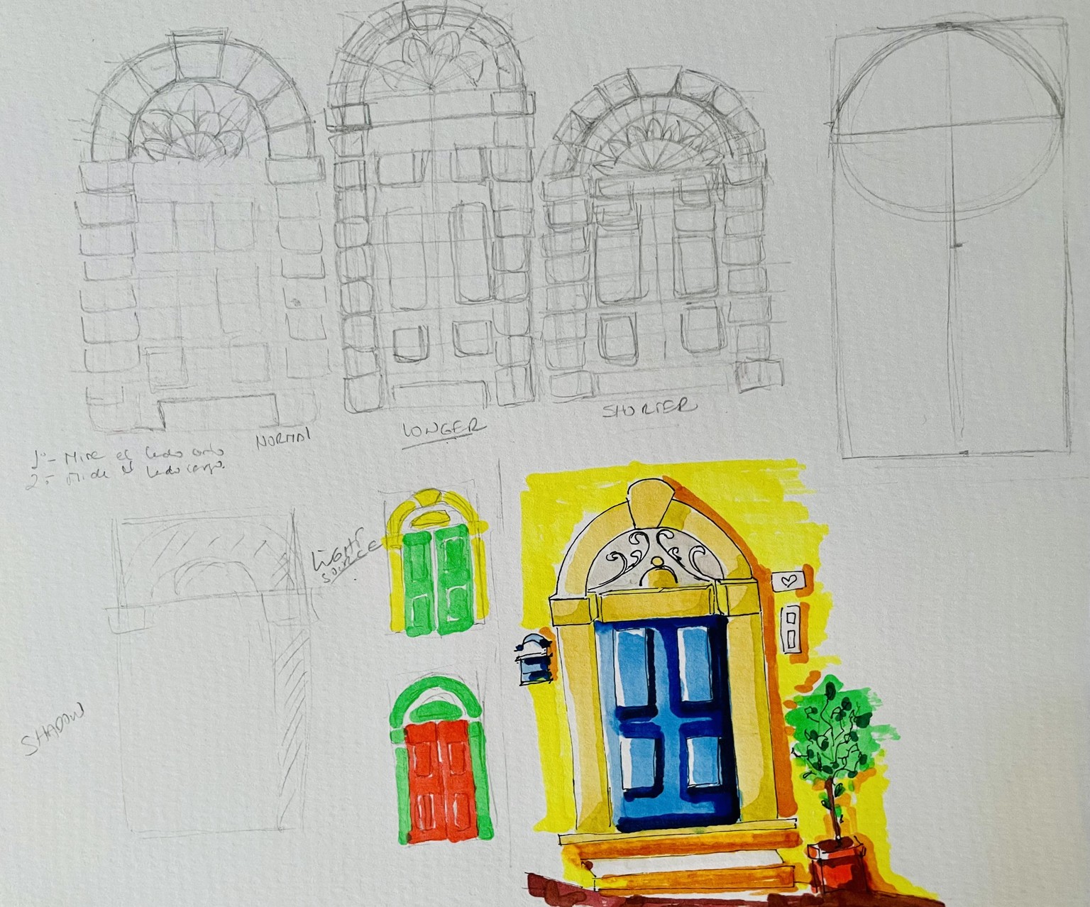 Urban Sketching: Some Doors - image 1 - student project