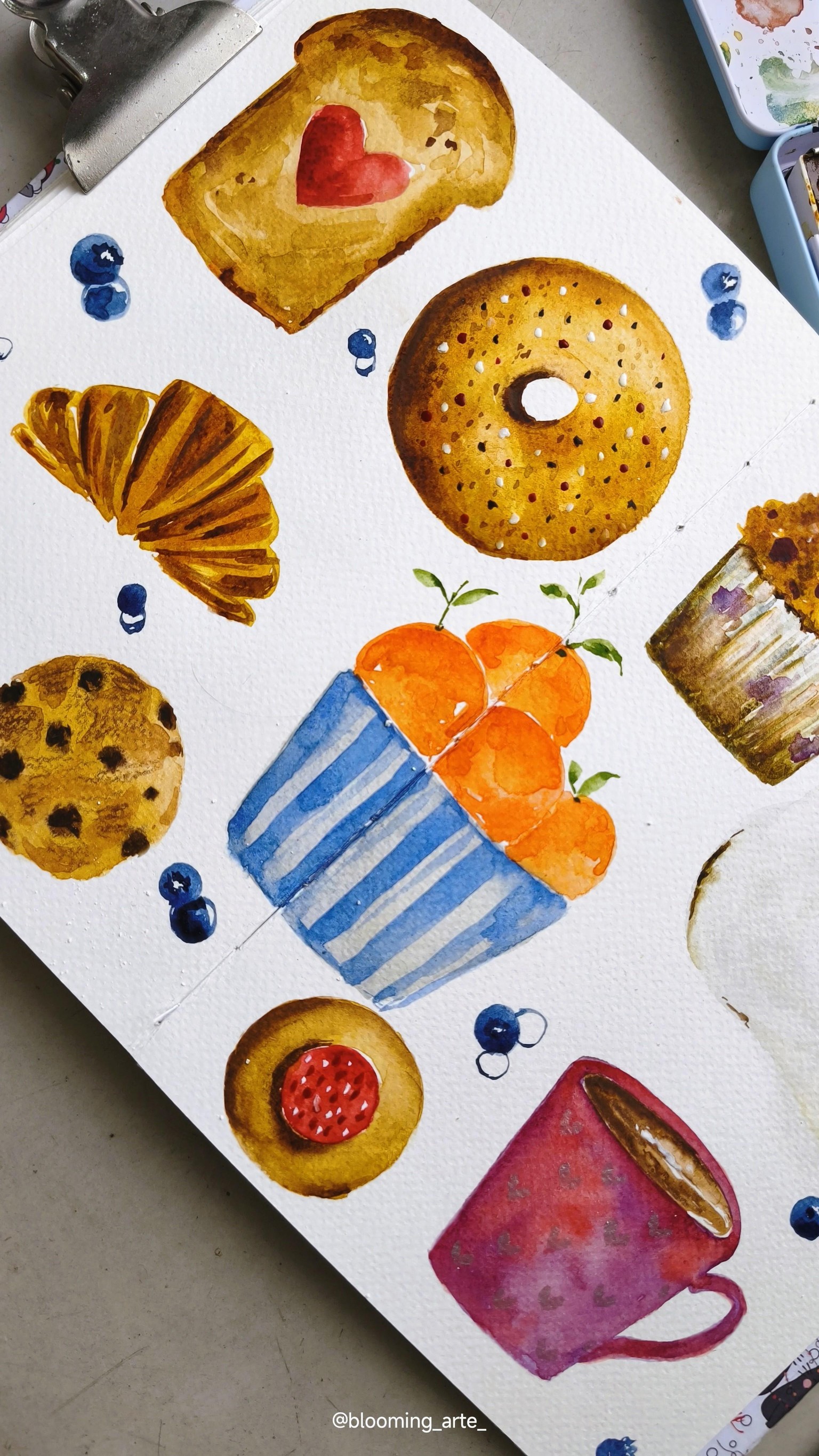 Watercolor Breakfast Sketchbook - image 3 - student project