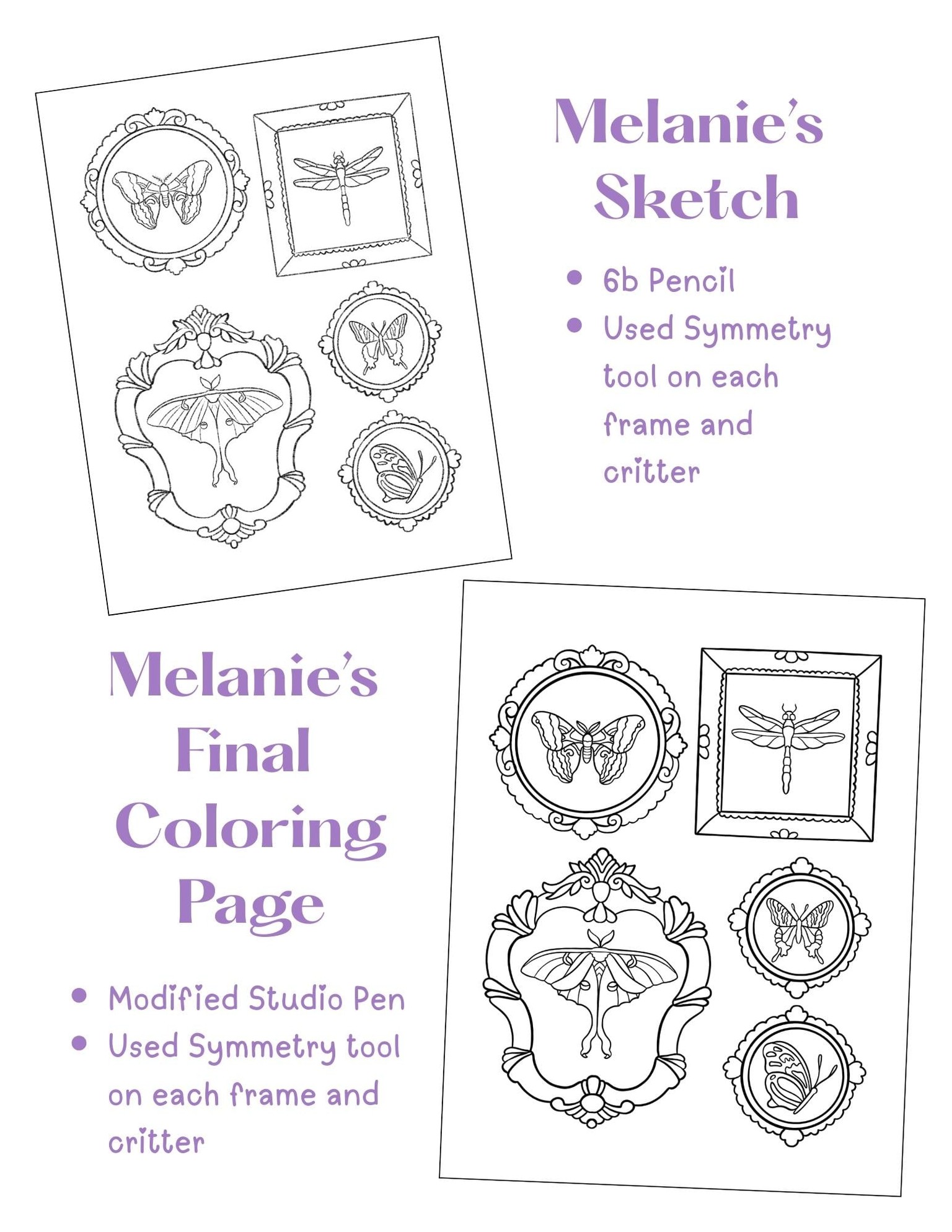 Melanie's Critter Collage Coloring Page - image 1 - student project
