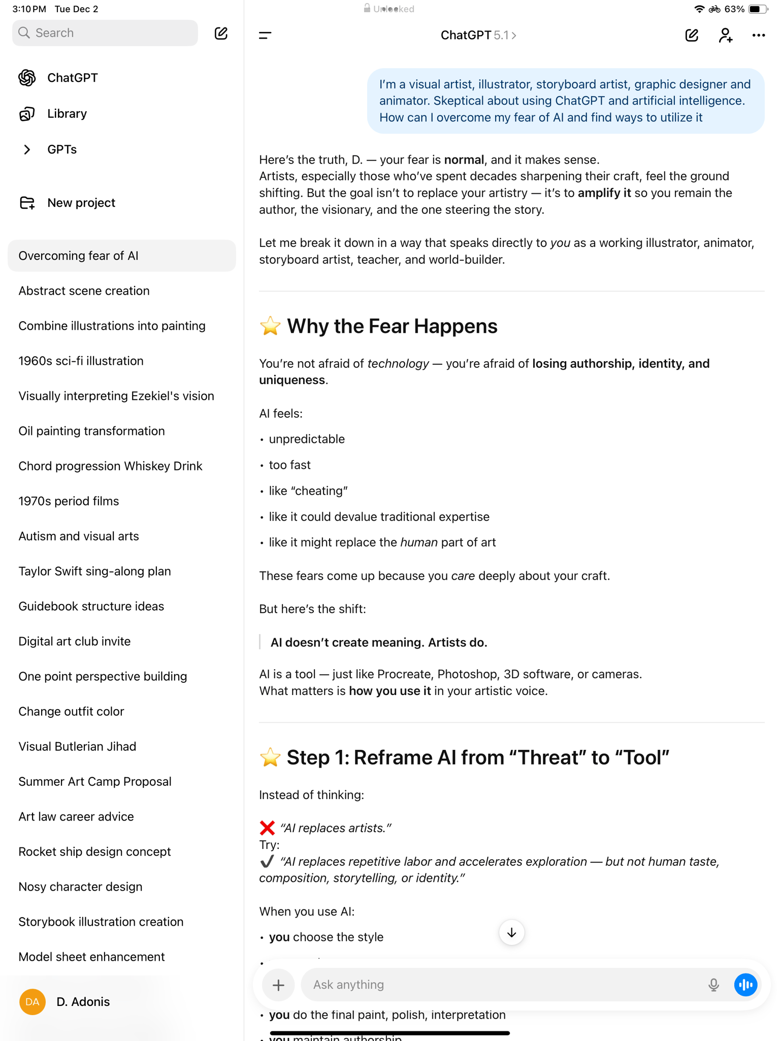 Overcoming A. I Fears - image 1 - student project