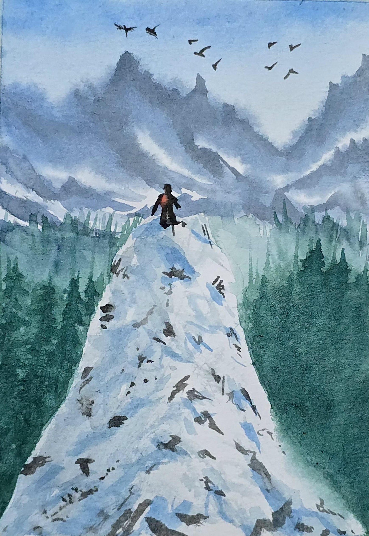 20days of Watercolours mountains - image 3 - student project