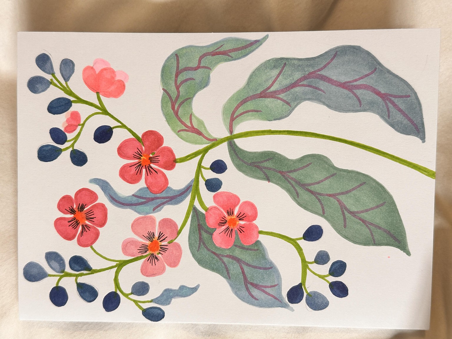 Vintage botanical Inspired floral - image 1 - student project