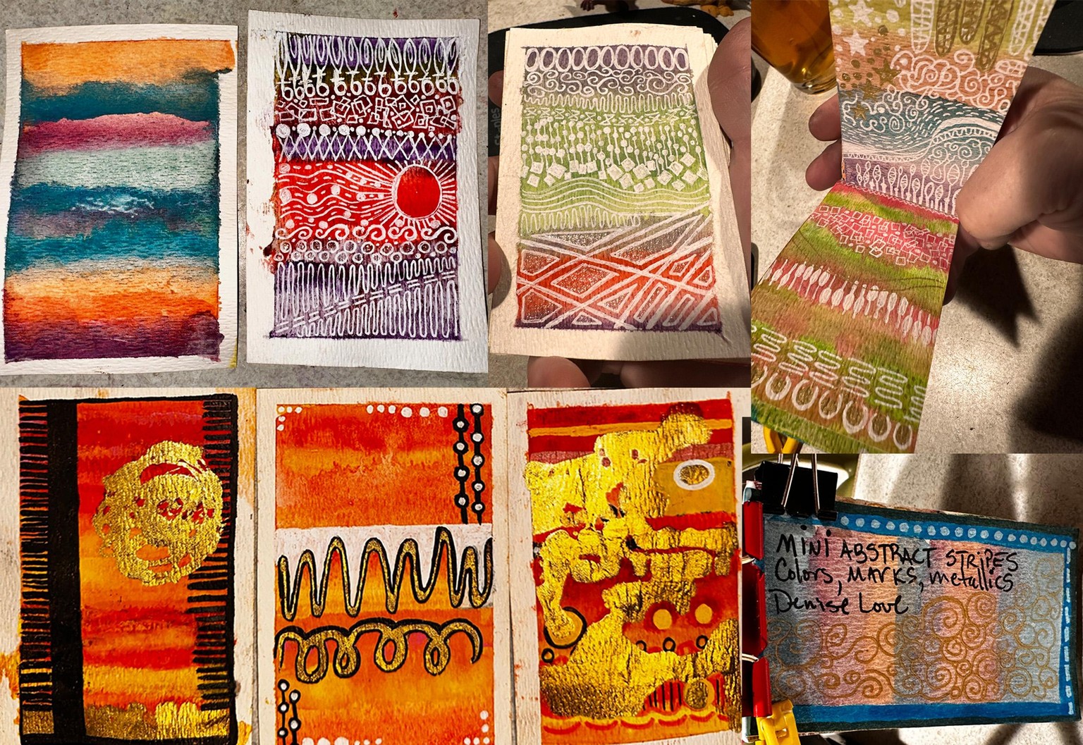 Book of Mini Abstract Stripe Paintings - image 5 - student project