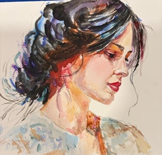 Girl with dark hair - image 1 - student project