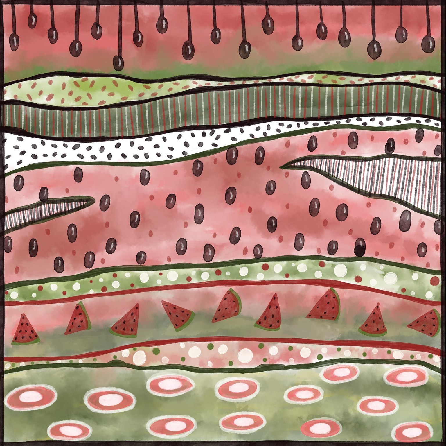 Abstract art inspired by fruits - image 1 - student project