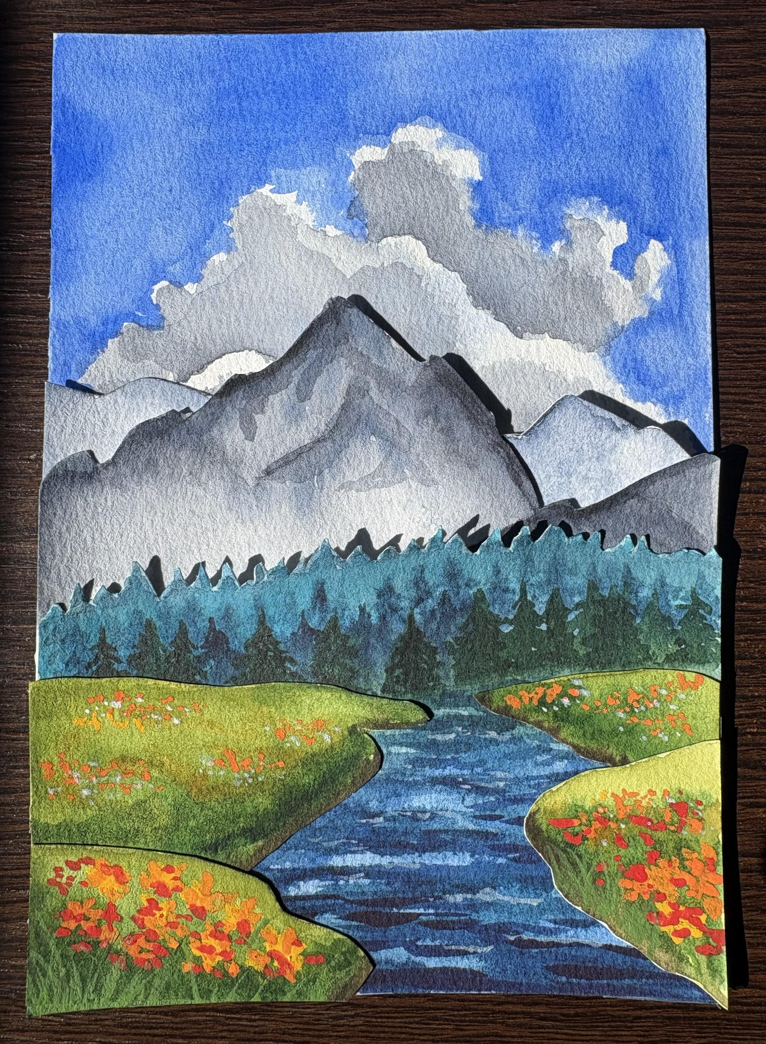 Mountains and meadow - image 1 - student project