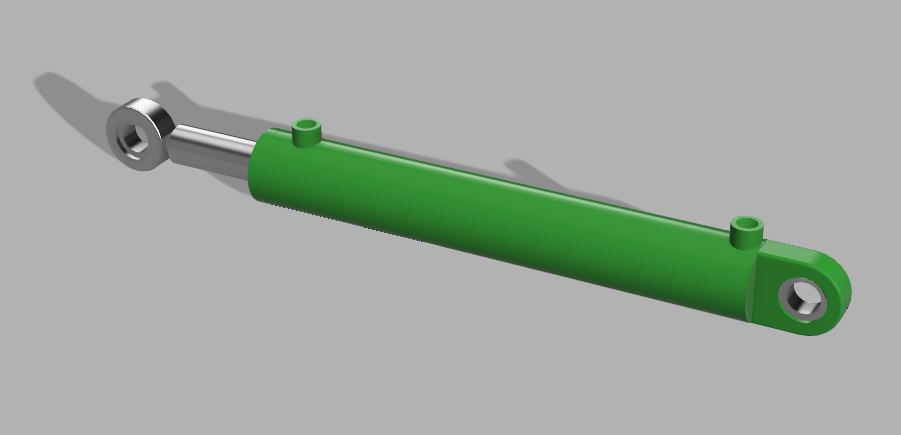 Hydraulic Cylinder 3D Model and Render - image 1 - student project