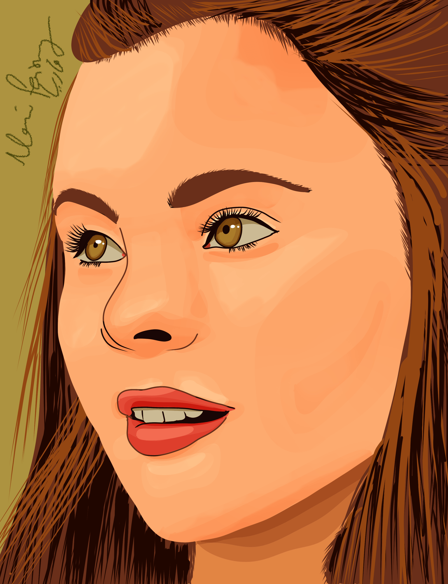 Vector style portrait - image 1 - student project