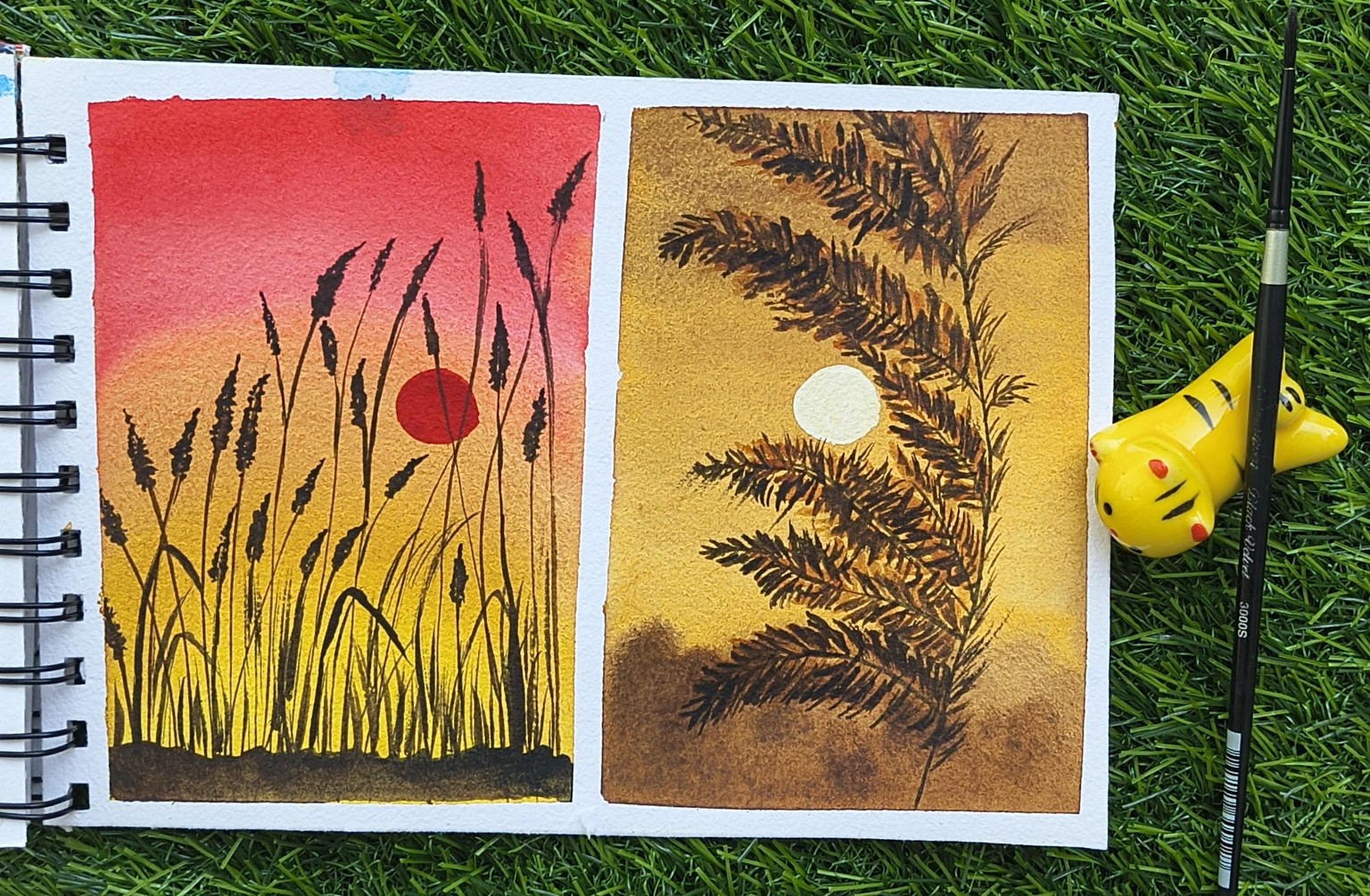 Watercolour Sunset Wild Plants - image 3 - student project