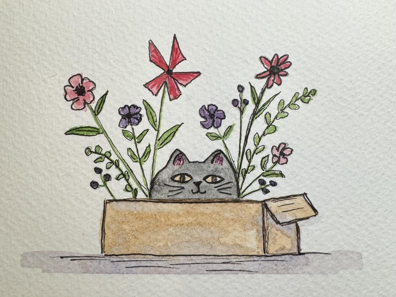 Quick Pet/Flower Sketch - image 1 - student project
