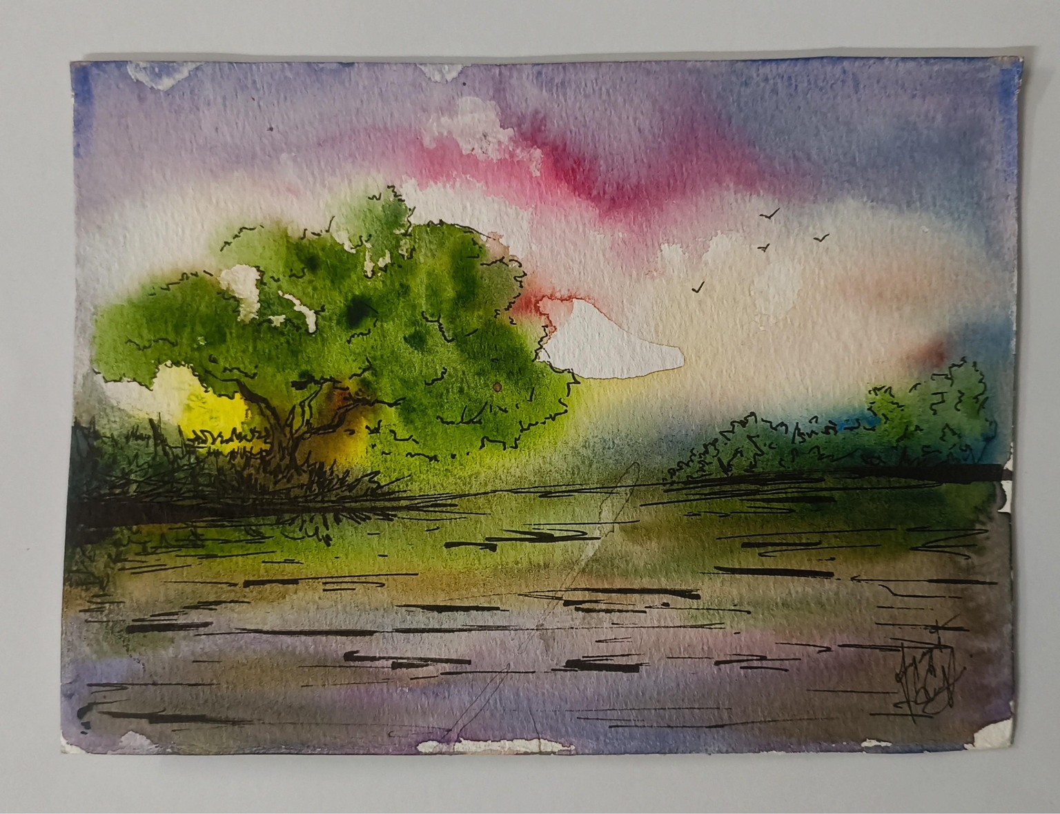 watercolor landescape - image 1 - student project