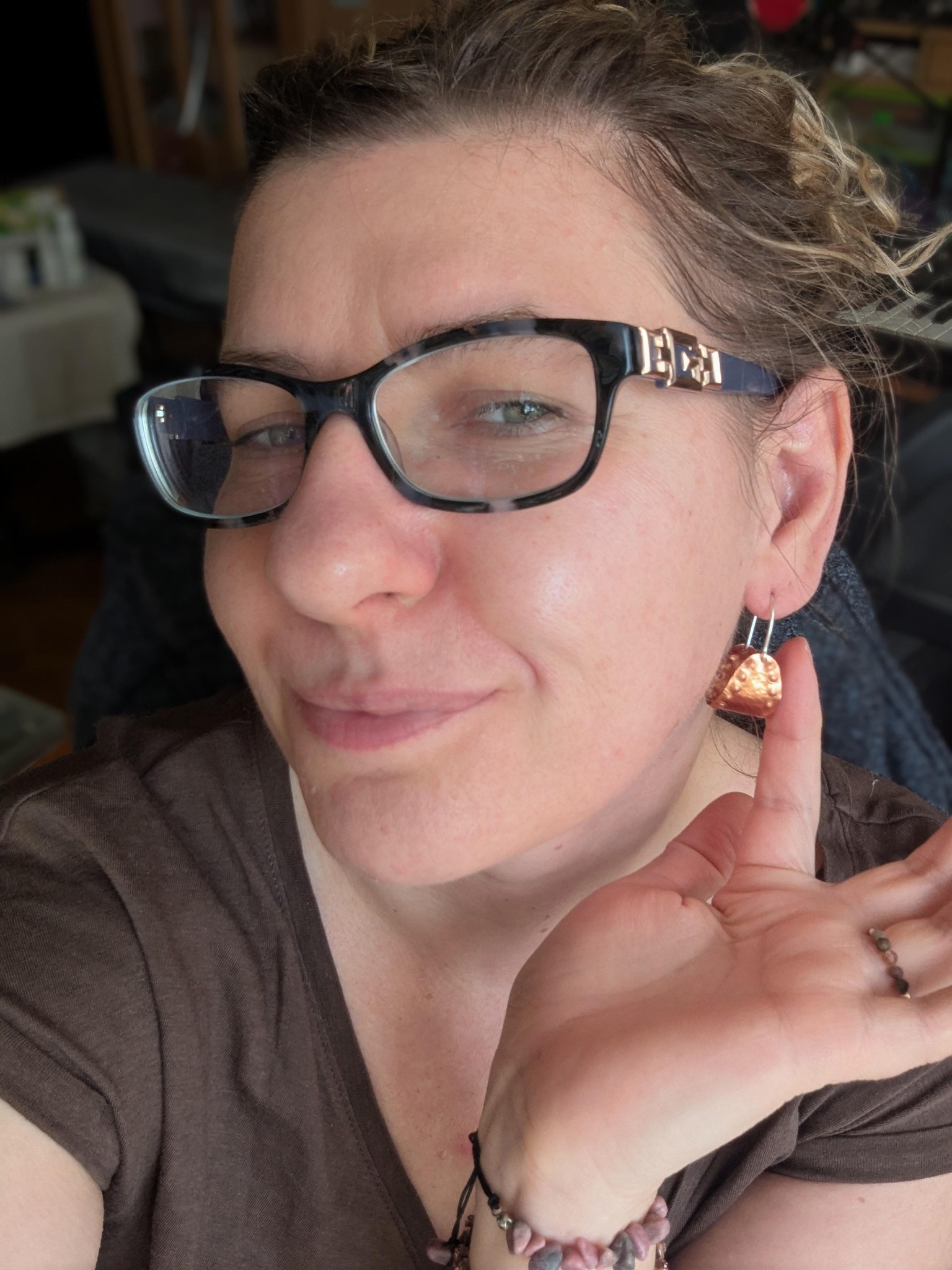 My first copper earrings - image 4 - student project