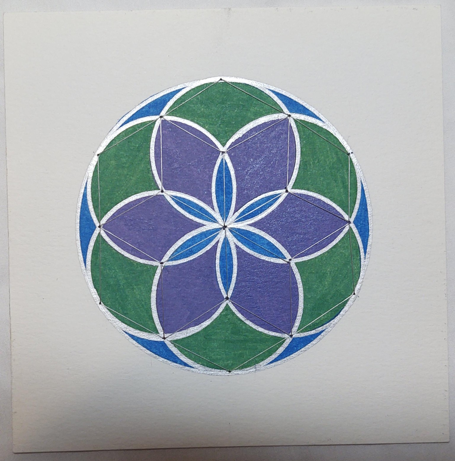 Paper Embroidery on Geometric Art - image 2 - student project
