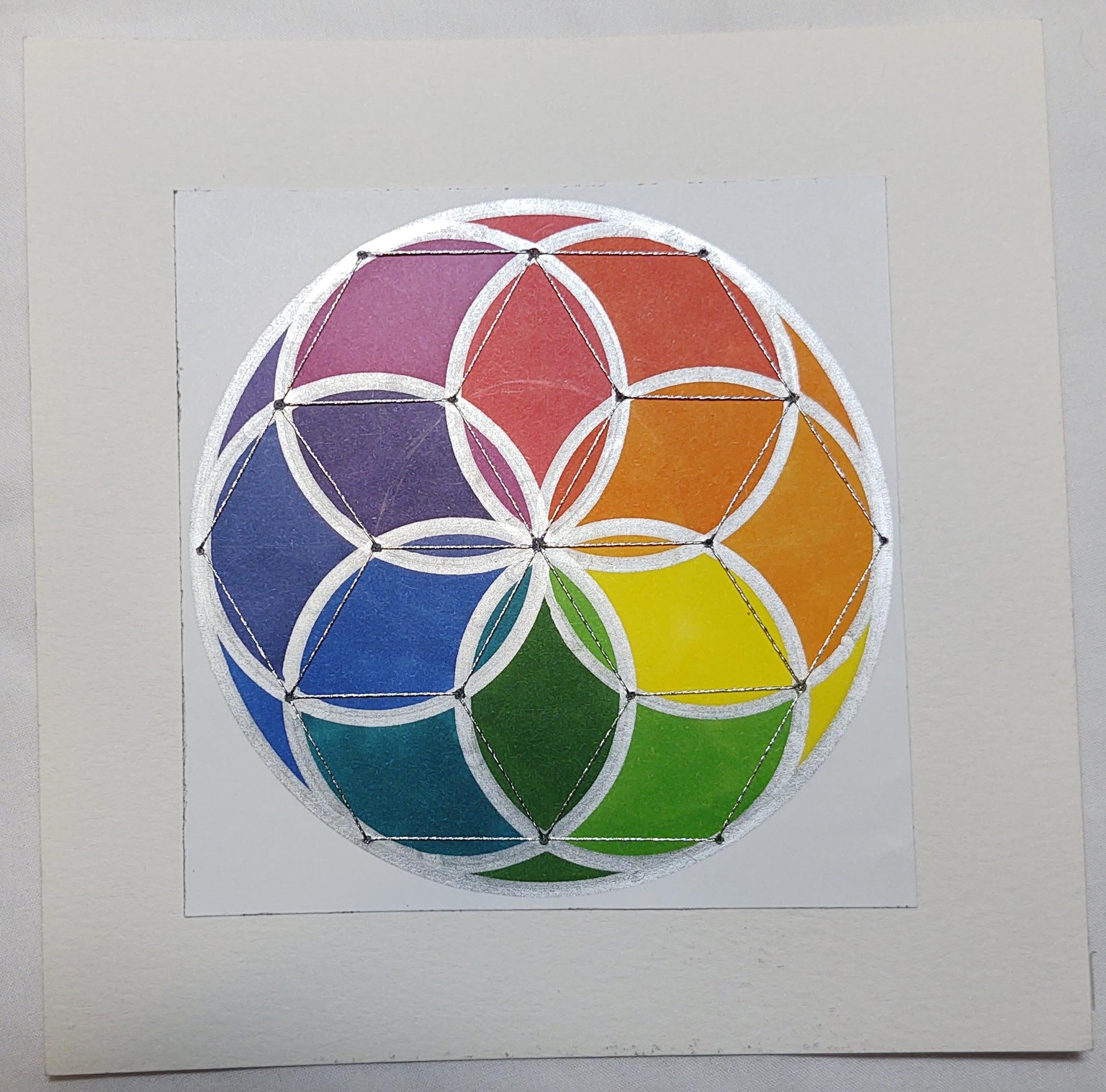 Paper Embroidery on Geometric Art - image 8 - student project