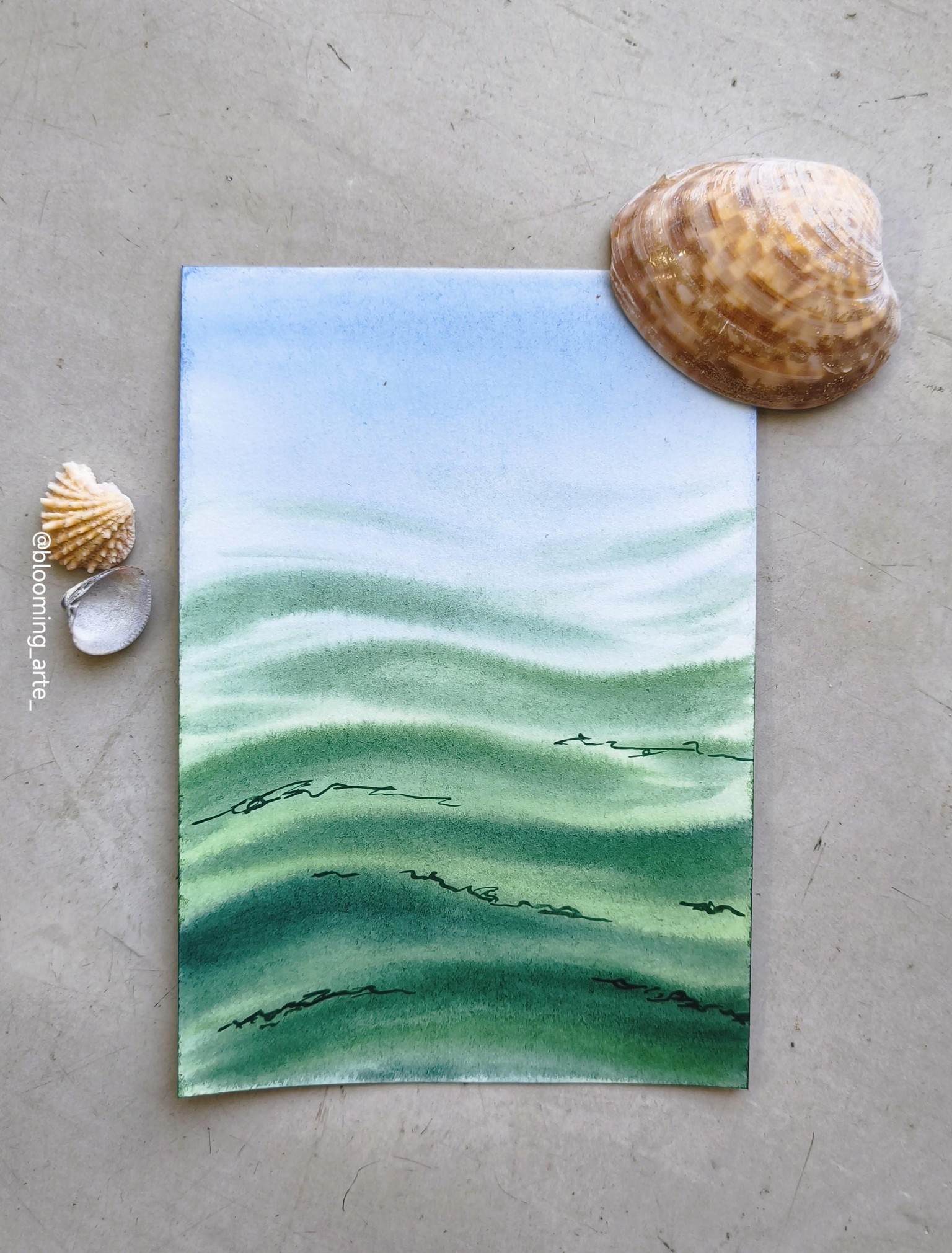 Ocean Waves in Watercolor: 7 Beginner-Friendly Projects. - image 7 - student project
