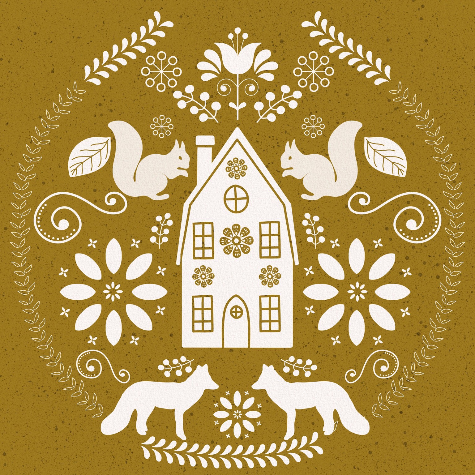 Modern folk art illustration in Procreate - image 3 - student project