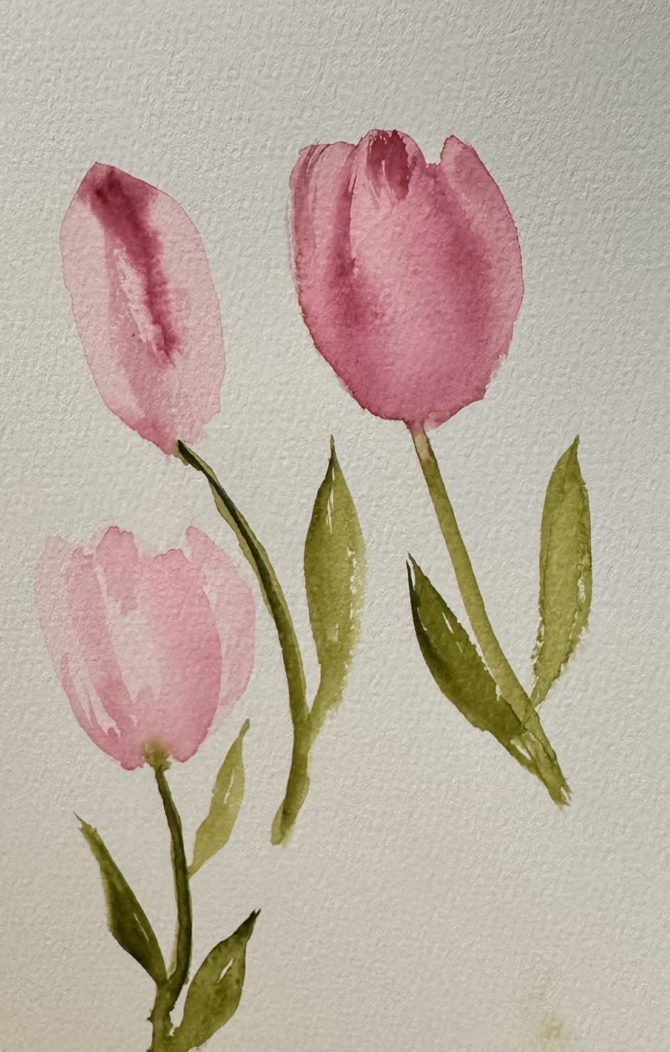 Try one - Watercolor Tulips: The Art of Floral Shadow & Texture - image 2 - student project