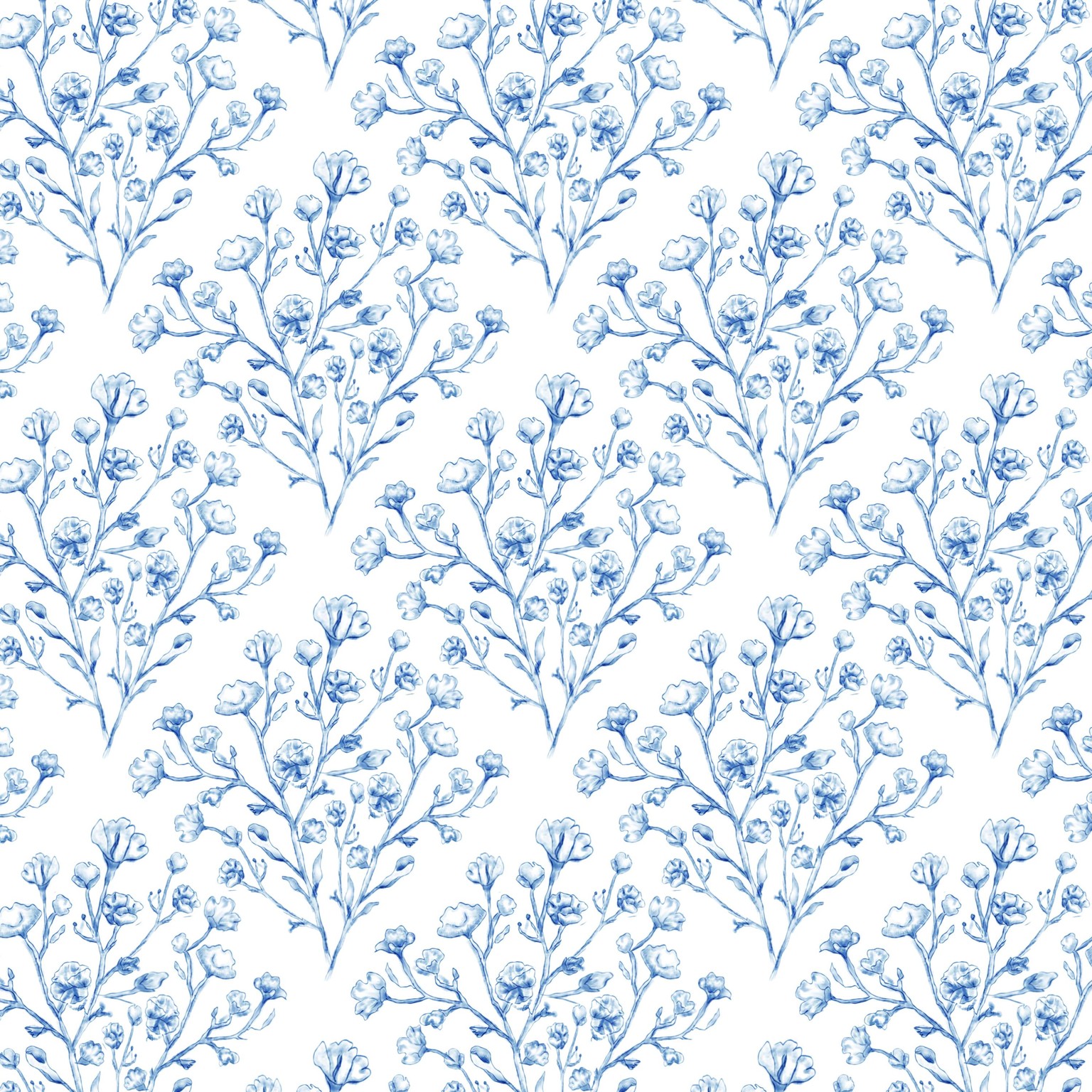 Floral Sprig Diamond Pattern - image 1 - student project