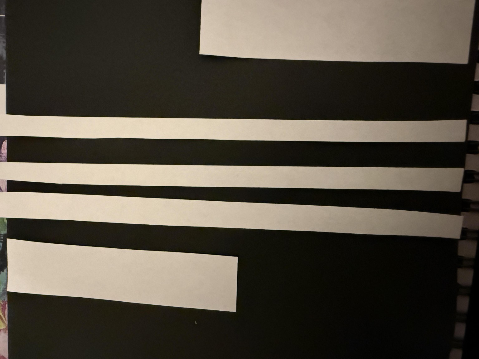 Composition experiments on black paper - image 5 - student project