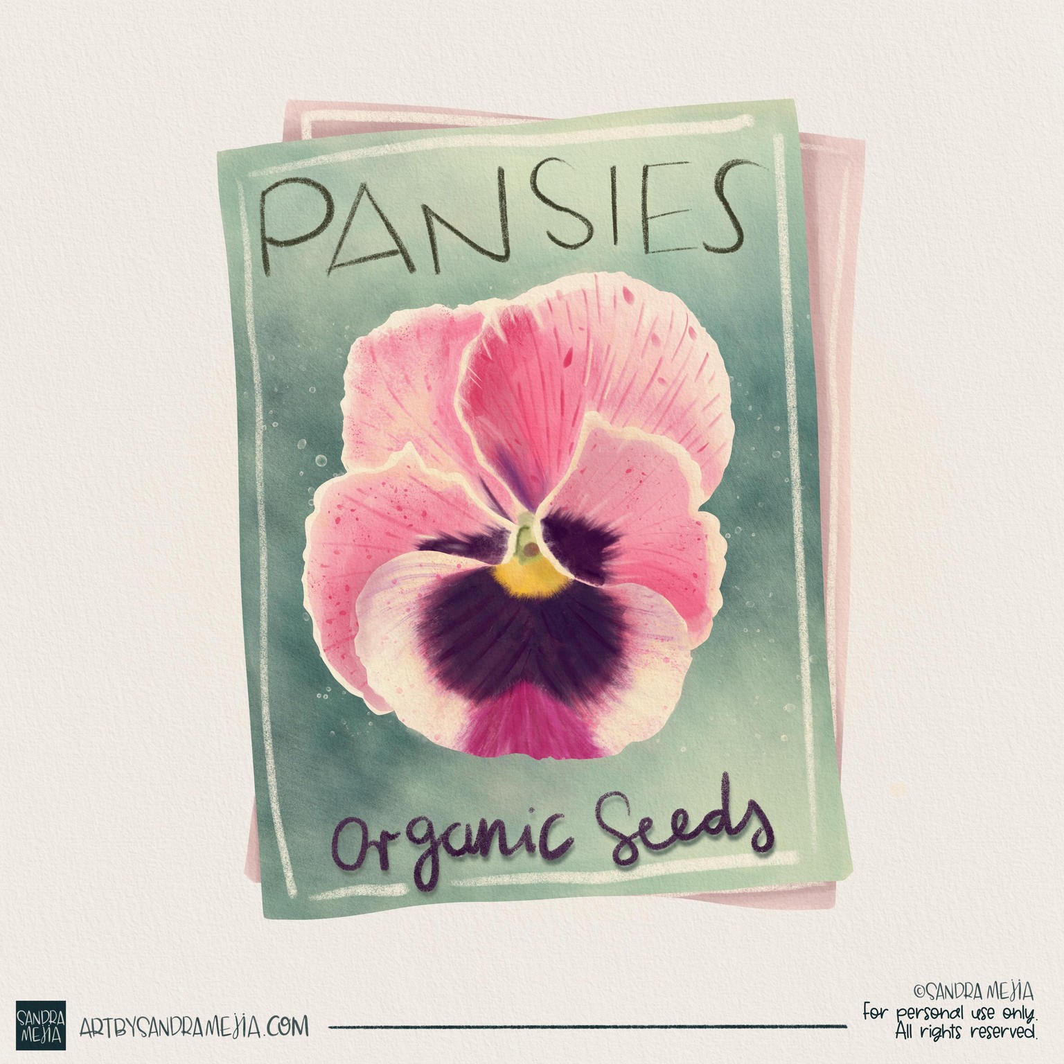 Pansy Seeds Packet - image 1 - student project