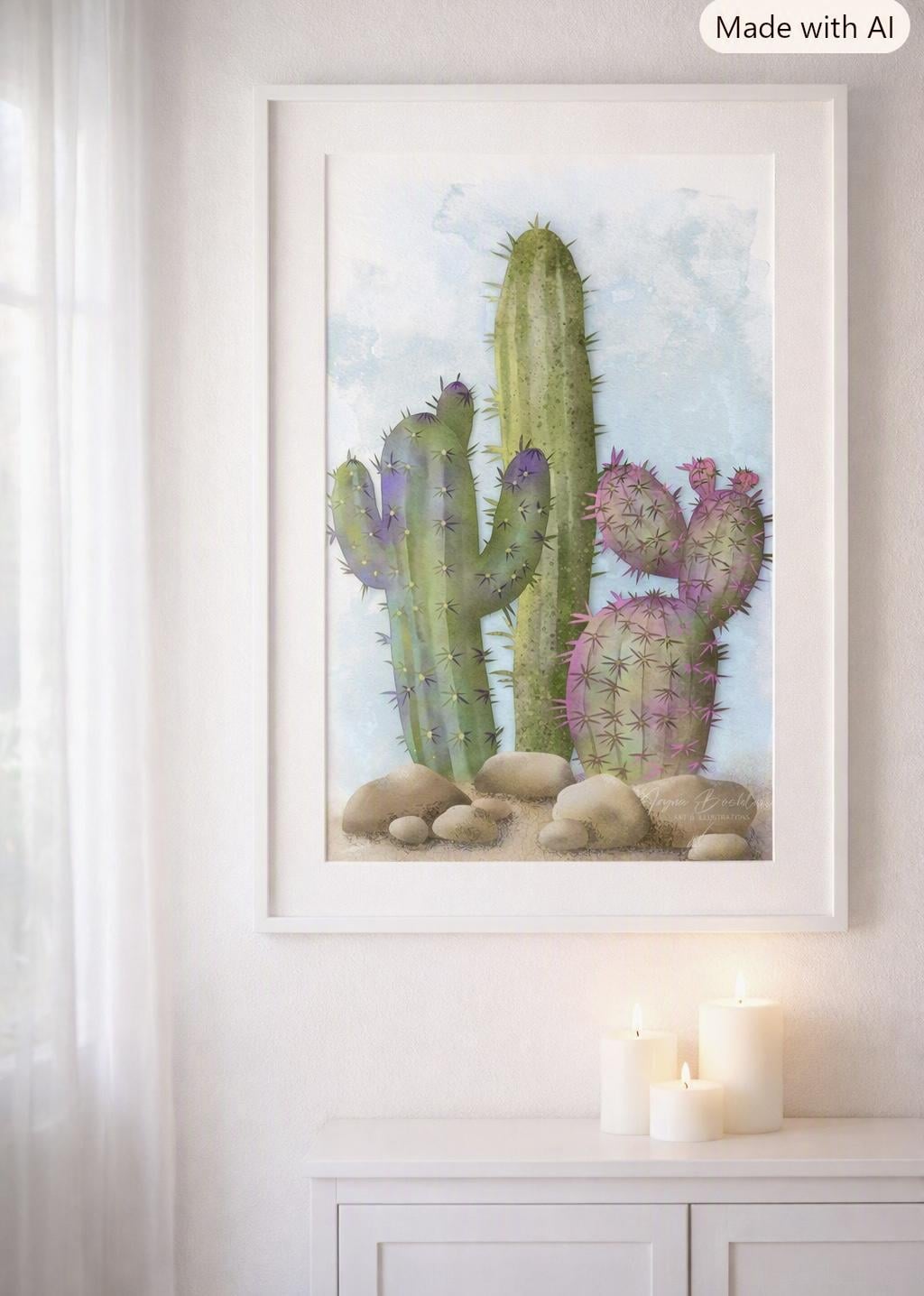 Digital watercolor cacti with Delores - image 1 - student project