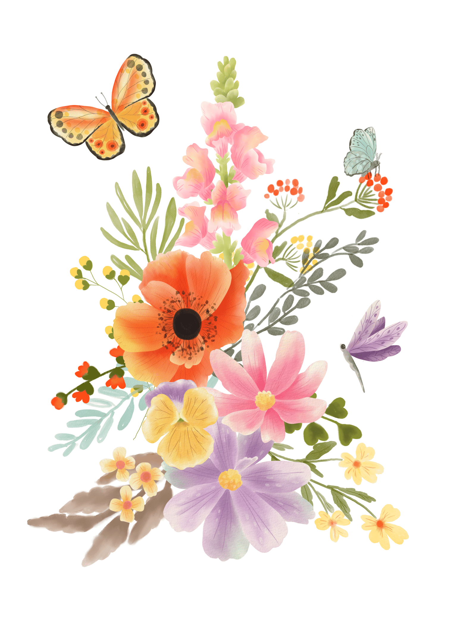 Florals in Procreate - image 1 - student project