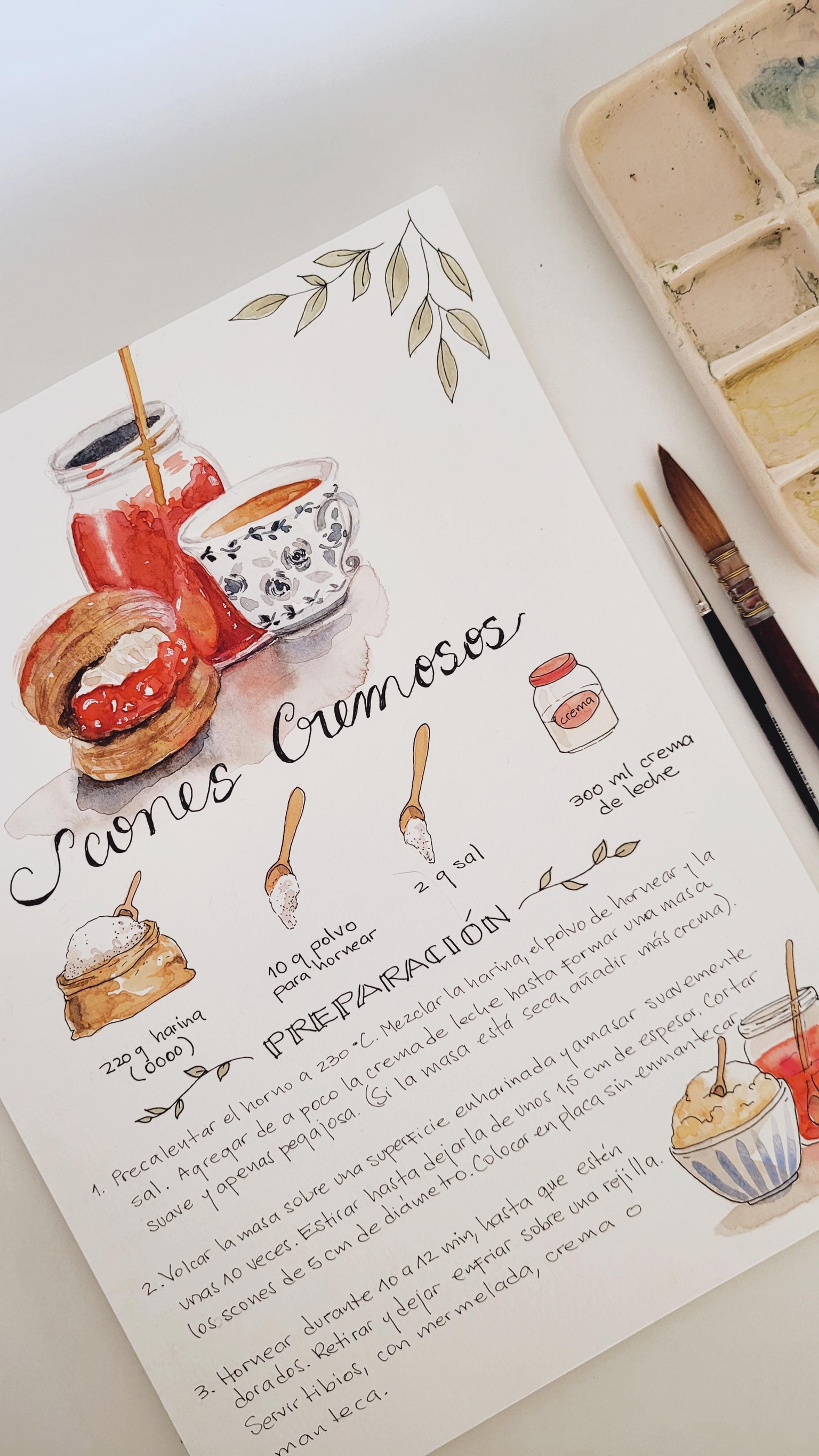 Recetario ilustrado - Scones cremosos - image 2 - student project