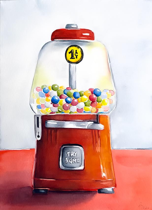 My retro gumball machine - image 1 - student project