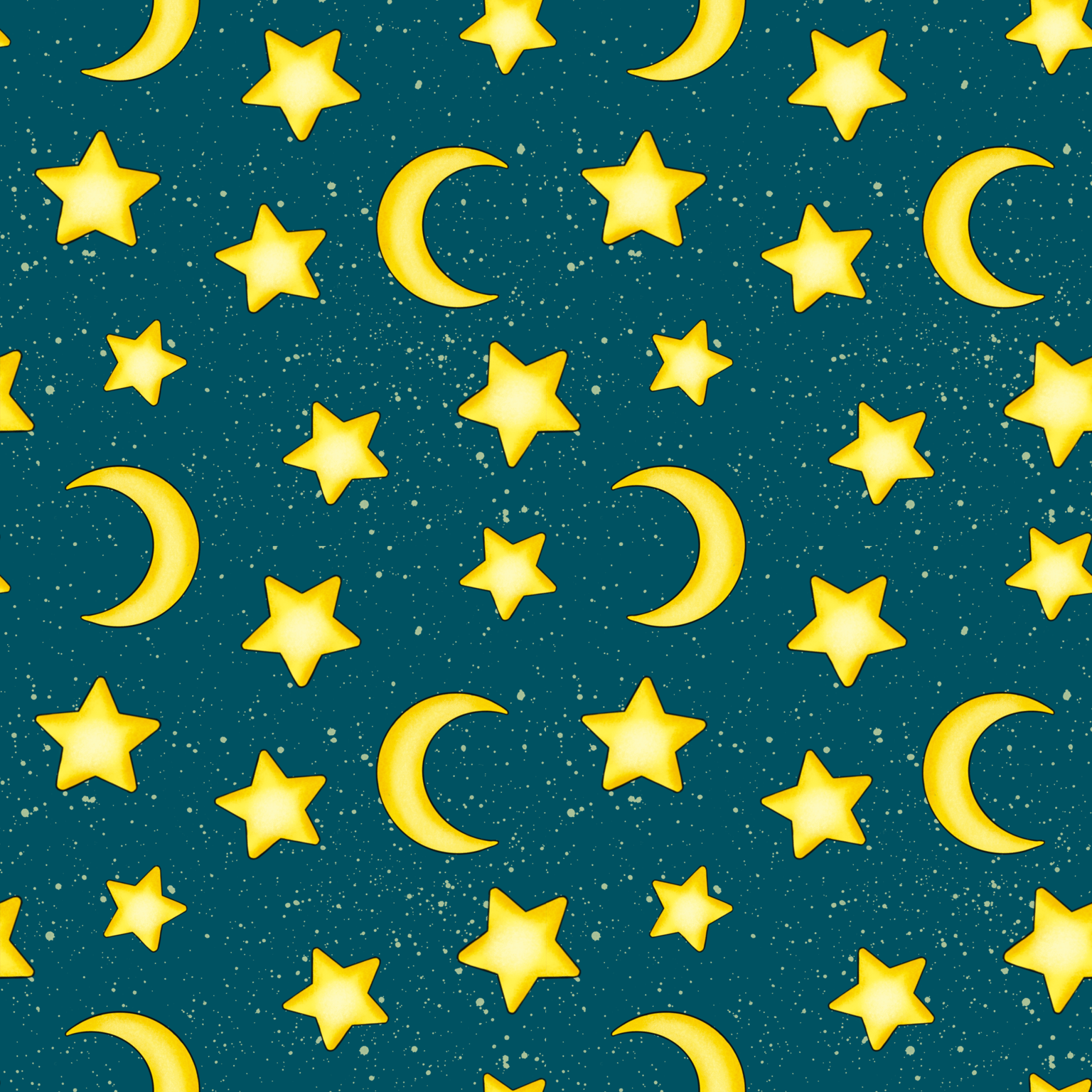Moon and Stars Checkerboard - image 3 - student project