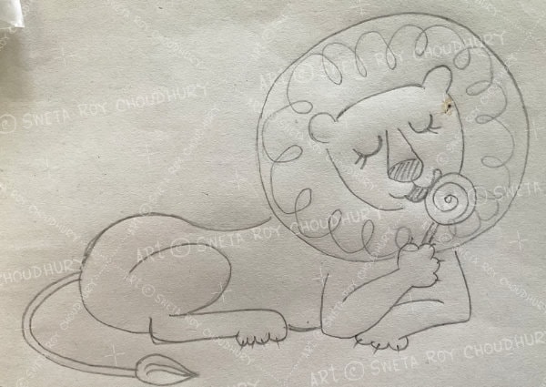 Lion Licking Lollipop - image 2 - student project