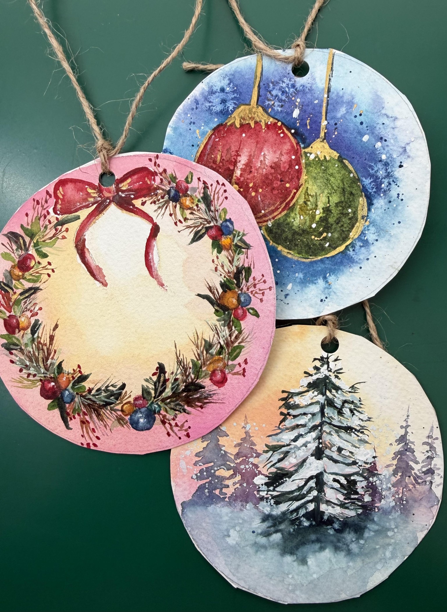 Watercolor Ornaments - image 2 - student project