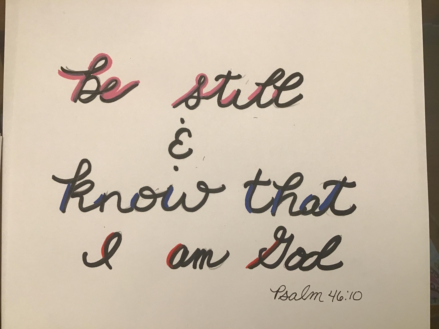 Be Still- lettering project - image 1 - student project