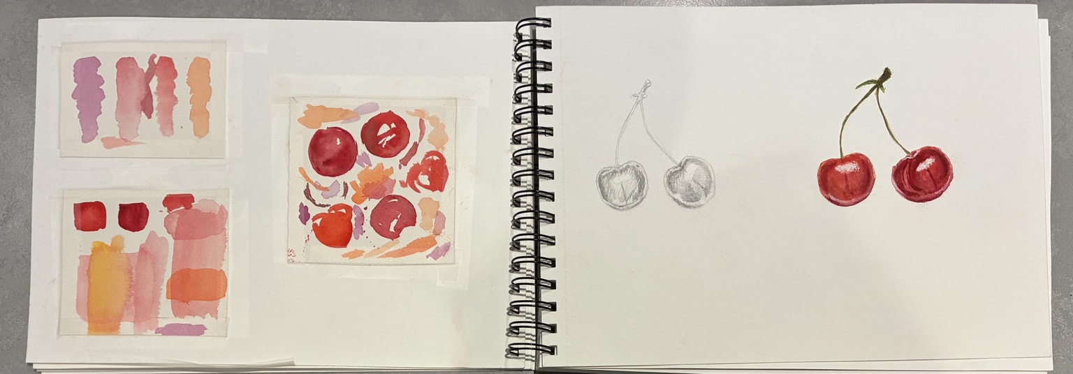 Watercolor sketchbook practice - beautiful fruit! - image 2 - student project