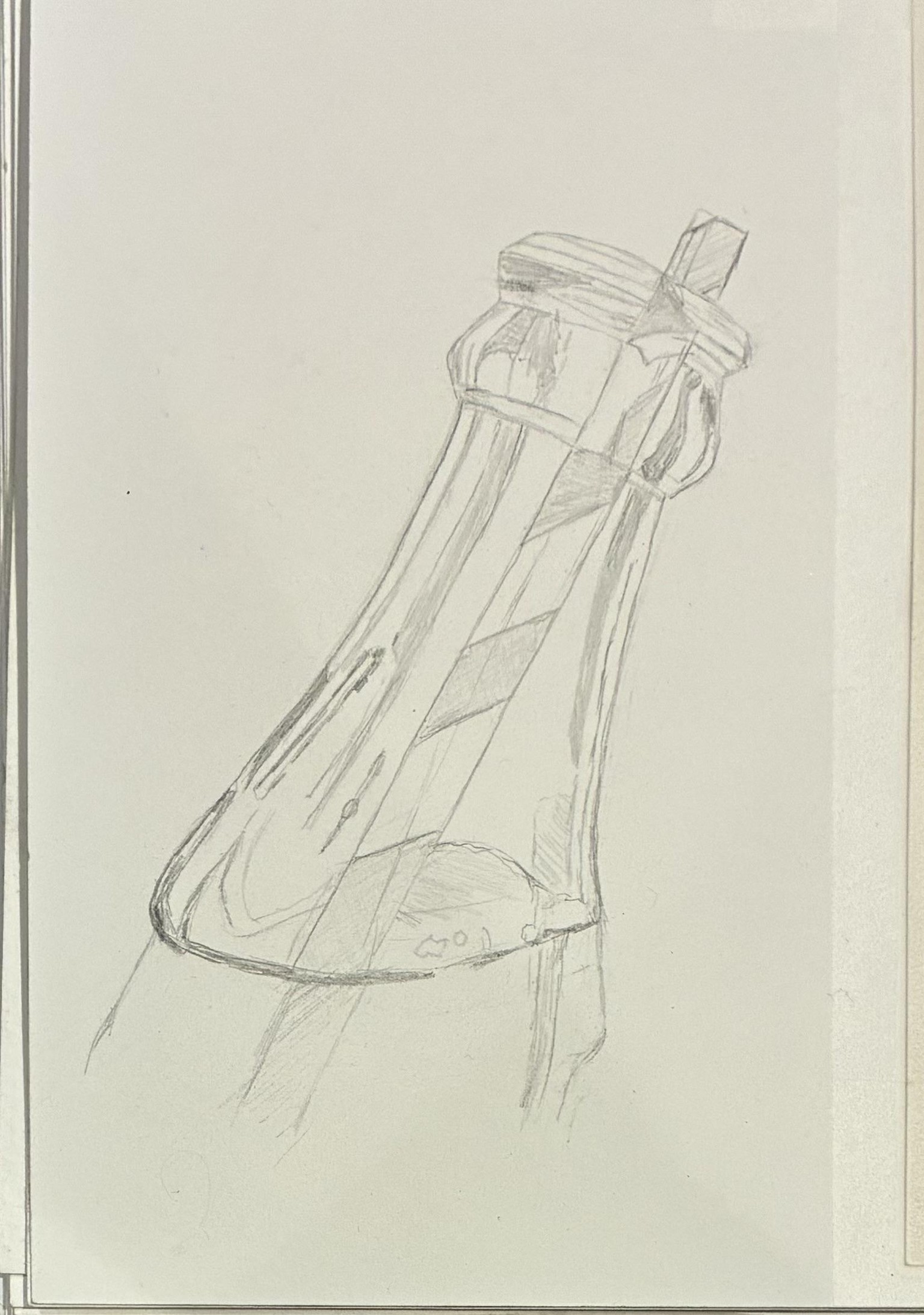 Glass in watercolor - Coke bottle & wine glass - image 2 - student project
