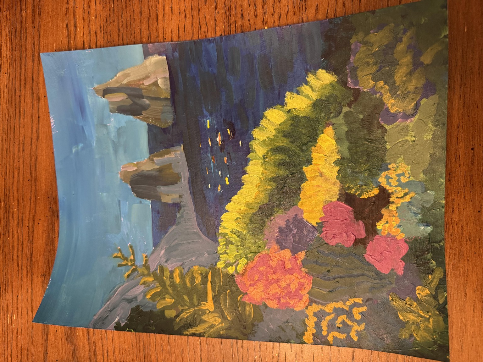 Capri Landscape fun with Acrylics - image 1 - student project