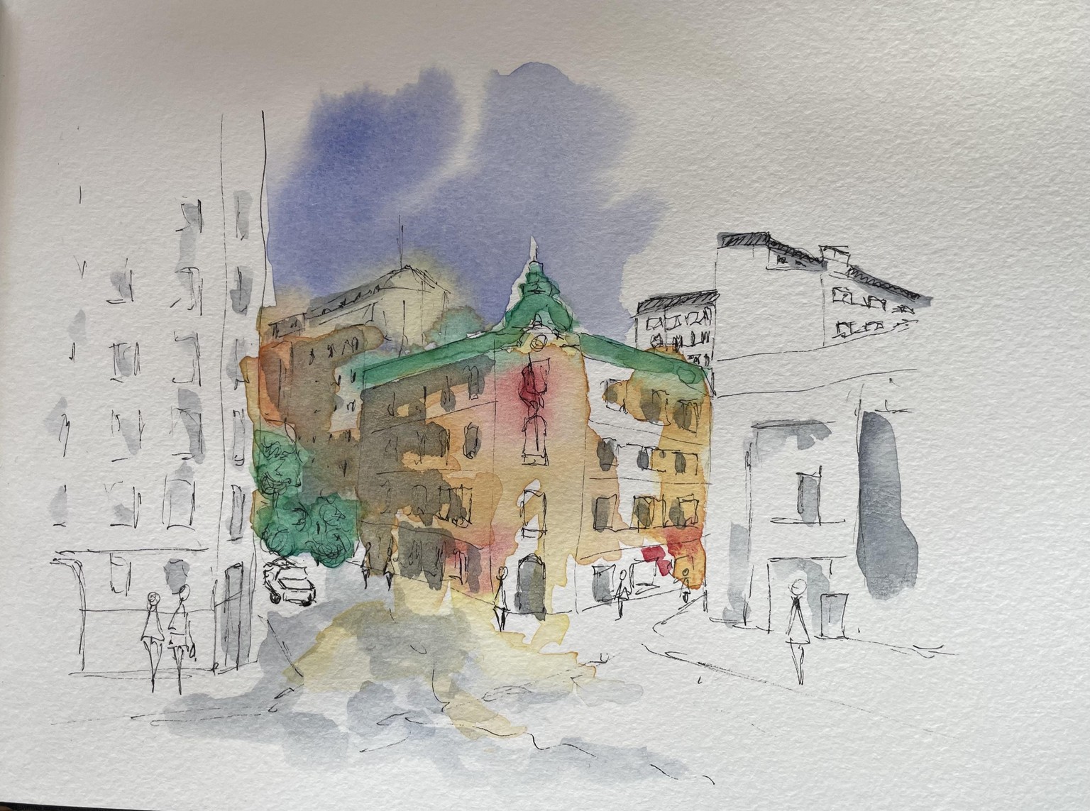 Simplify in Urban Sketching - image 2 - student project