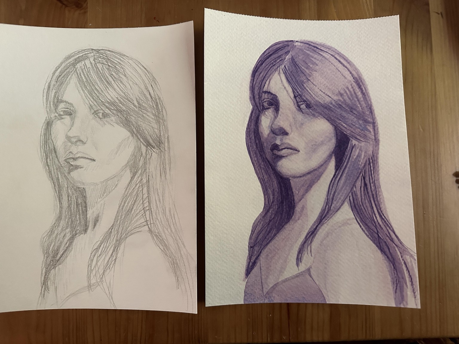 7 Day Watercolour Portrait Challenge Days 1-7 - image 1 - student project