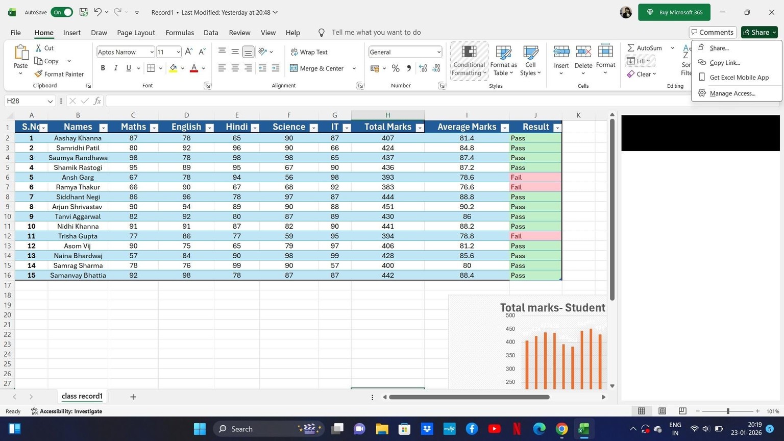 Student Performance Analysis Dashboard - image 2 - student project