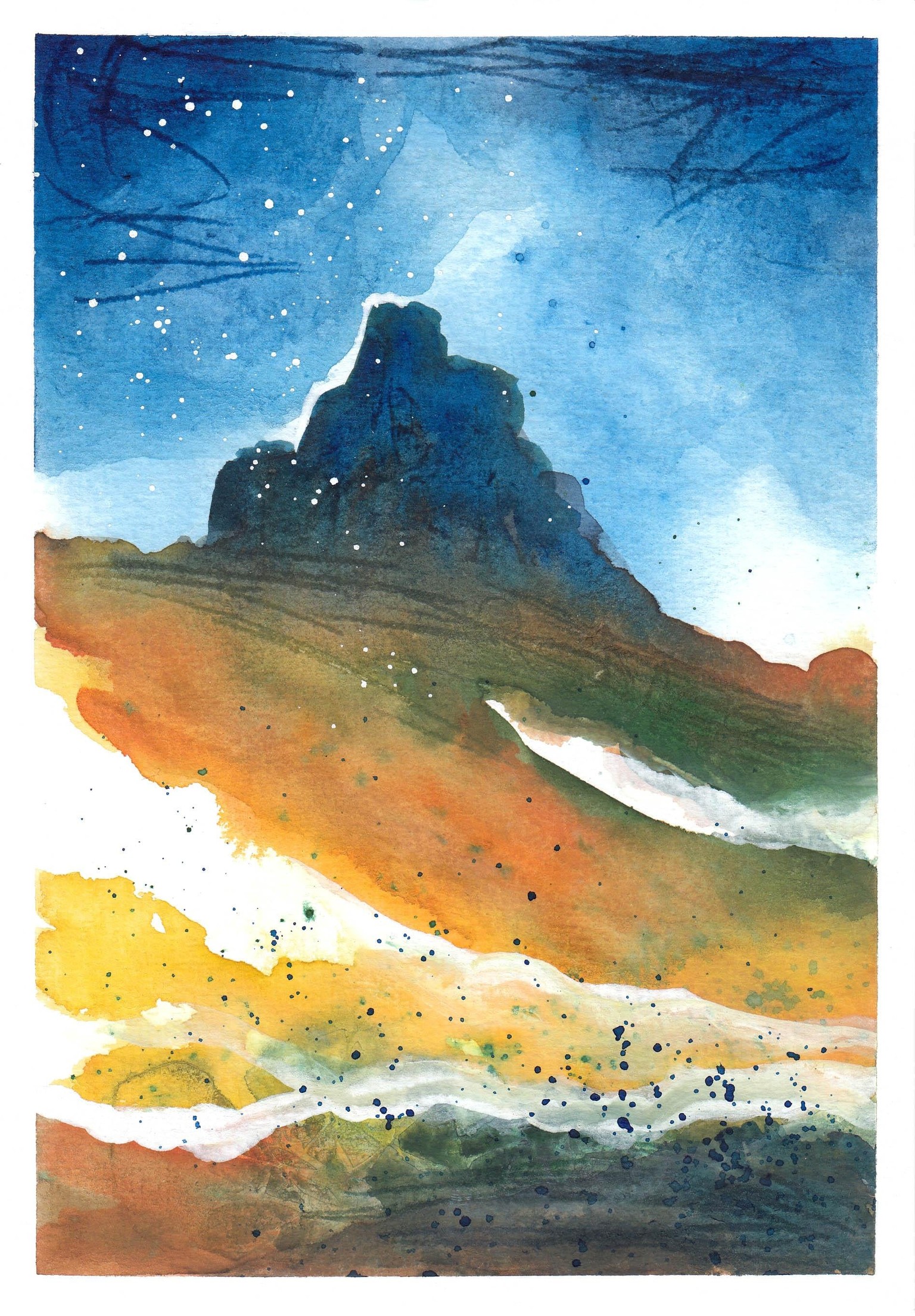 Watercolor Landscapes with Textures - image 2 - student project