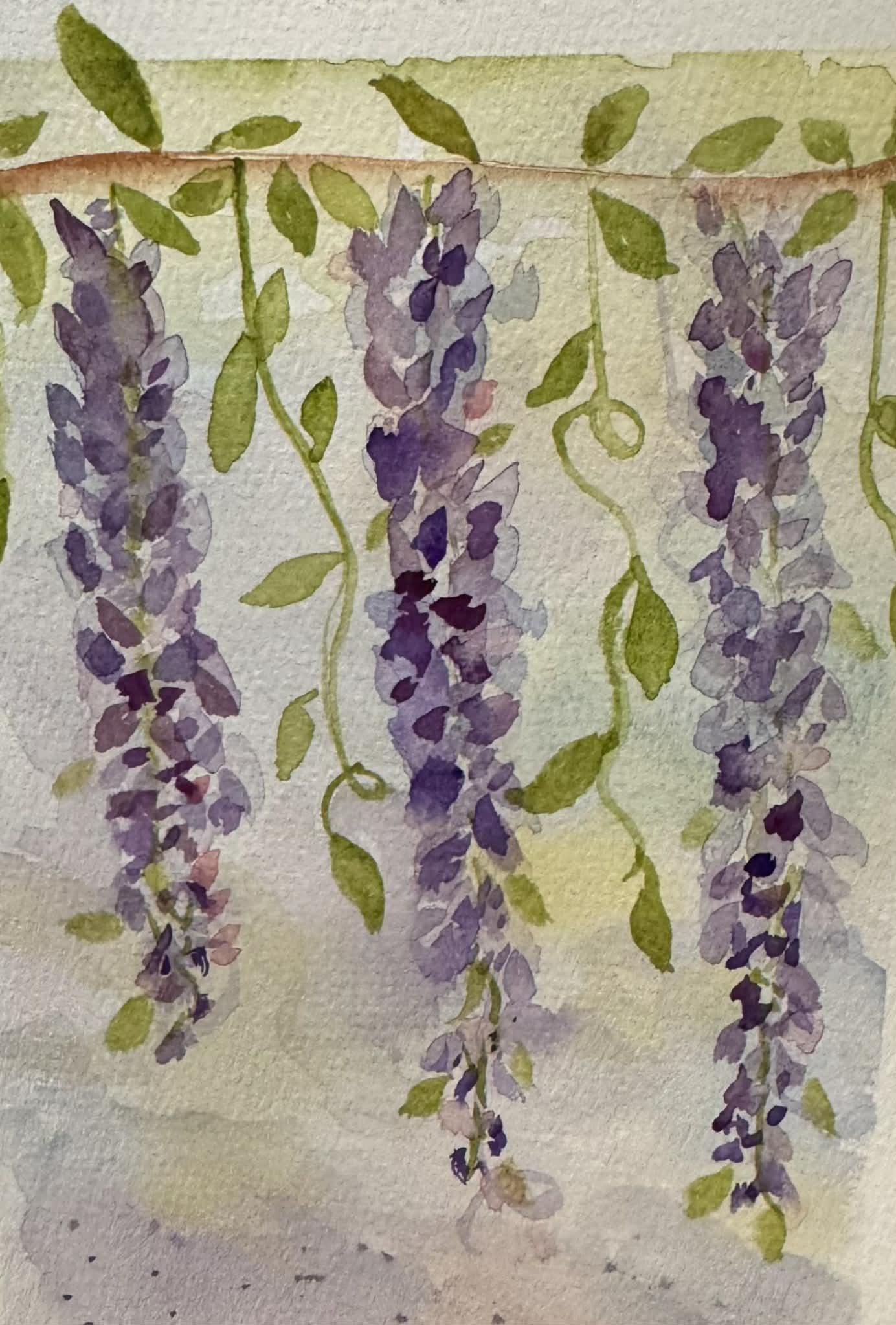 Glowing Watercolor Wisteria - image 2 - student project