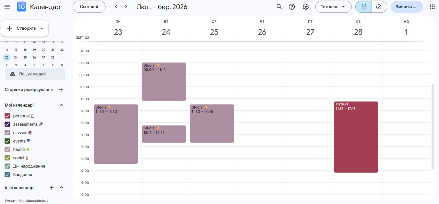 My new calendar ☆ waiting for a new uni semester to start actively planning - image 1 - student project
