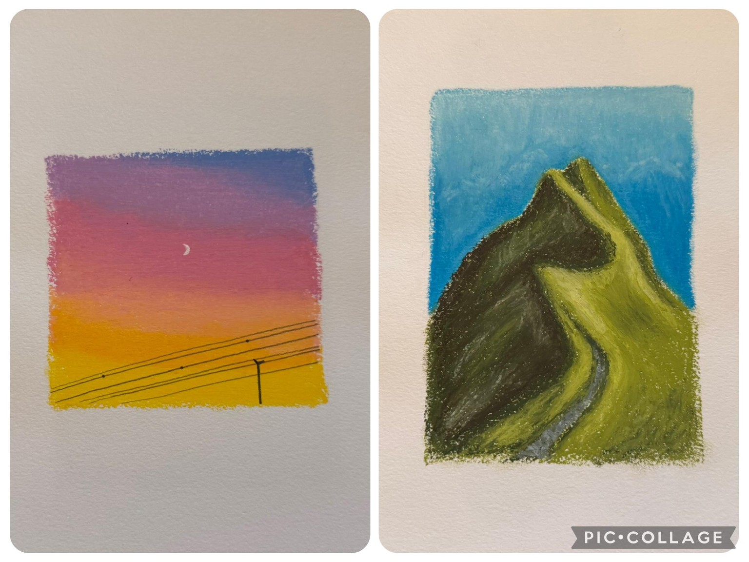 Oil Pastel Landscapes - image 1 - student project