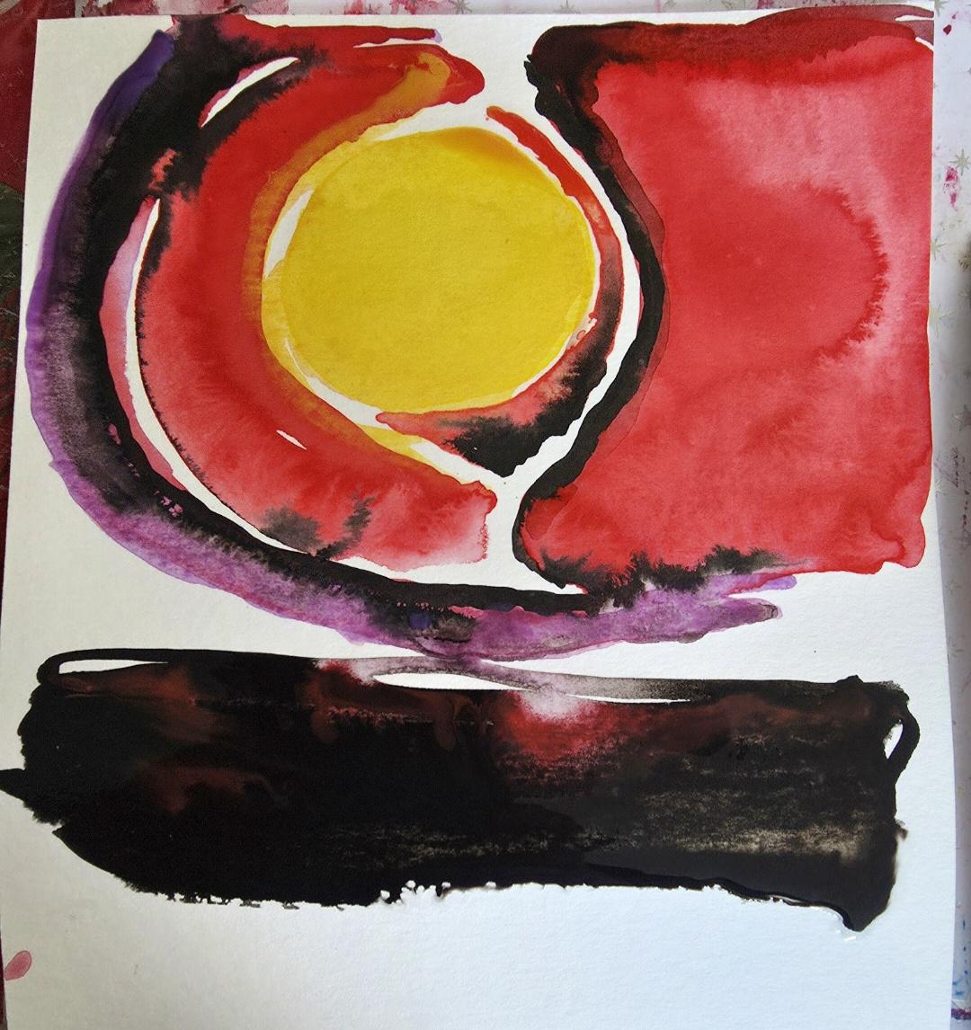 Watercolours inspired by Georgia O Keefe - image 3 - student project