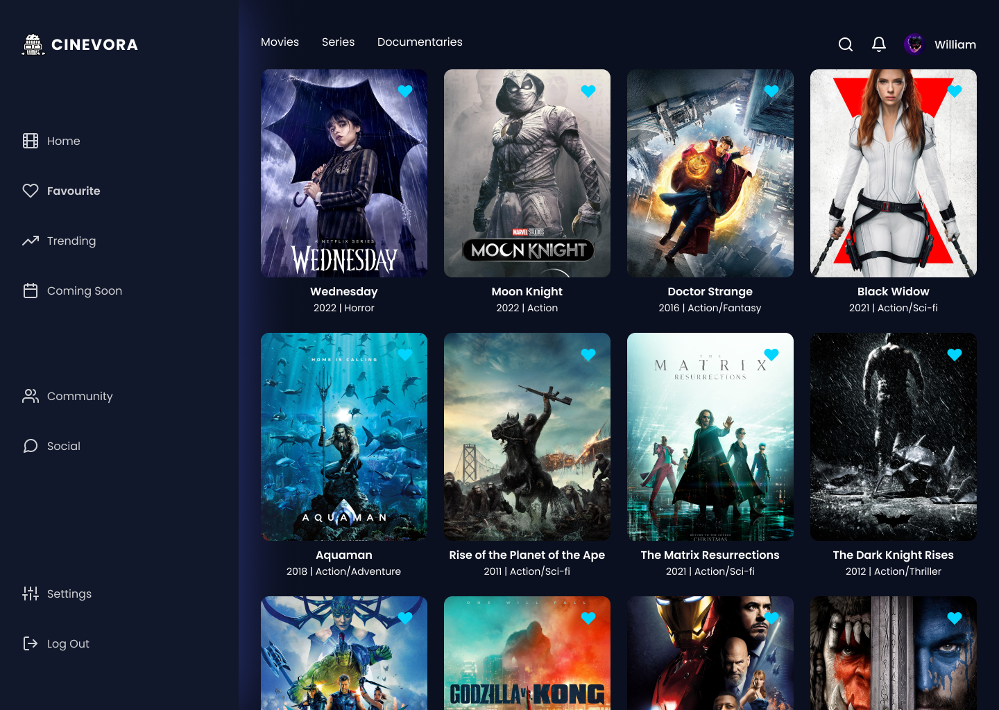 Movie Streaming Web App UI - image 2 - student project