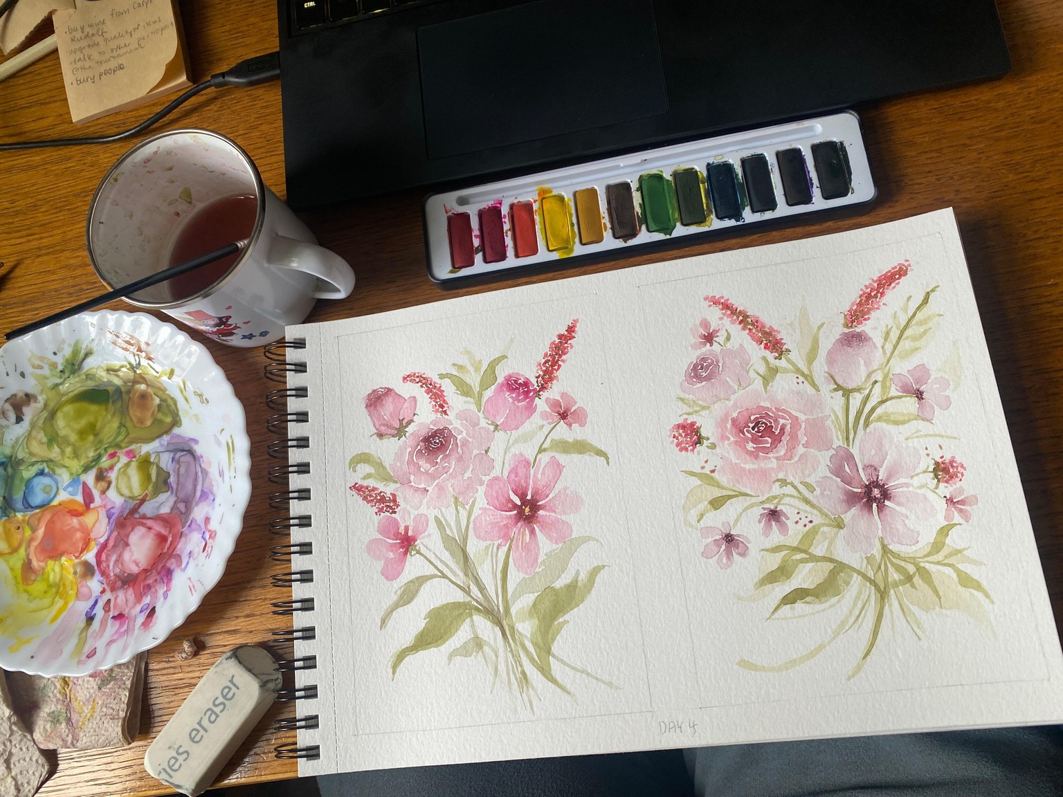 15 days of watercolor florals - image 4 - student project