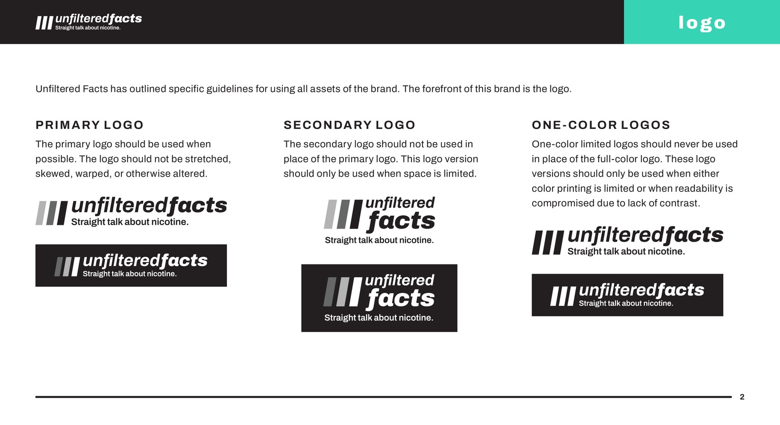 Unfiltered Facts Brand Guidelines - image 2 - student project