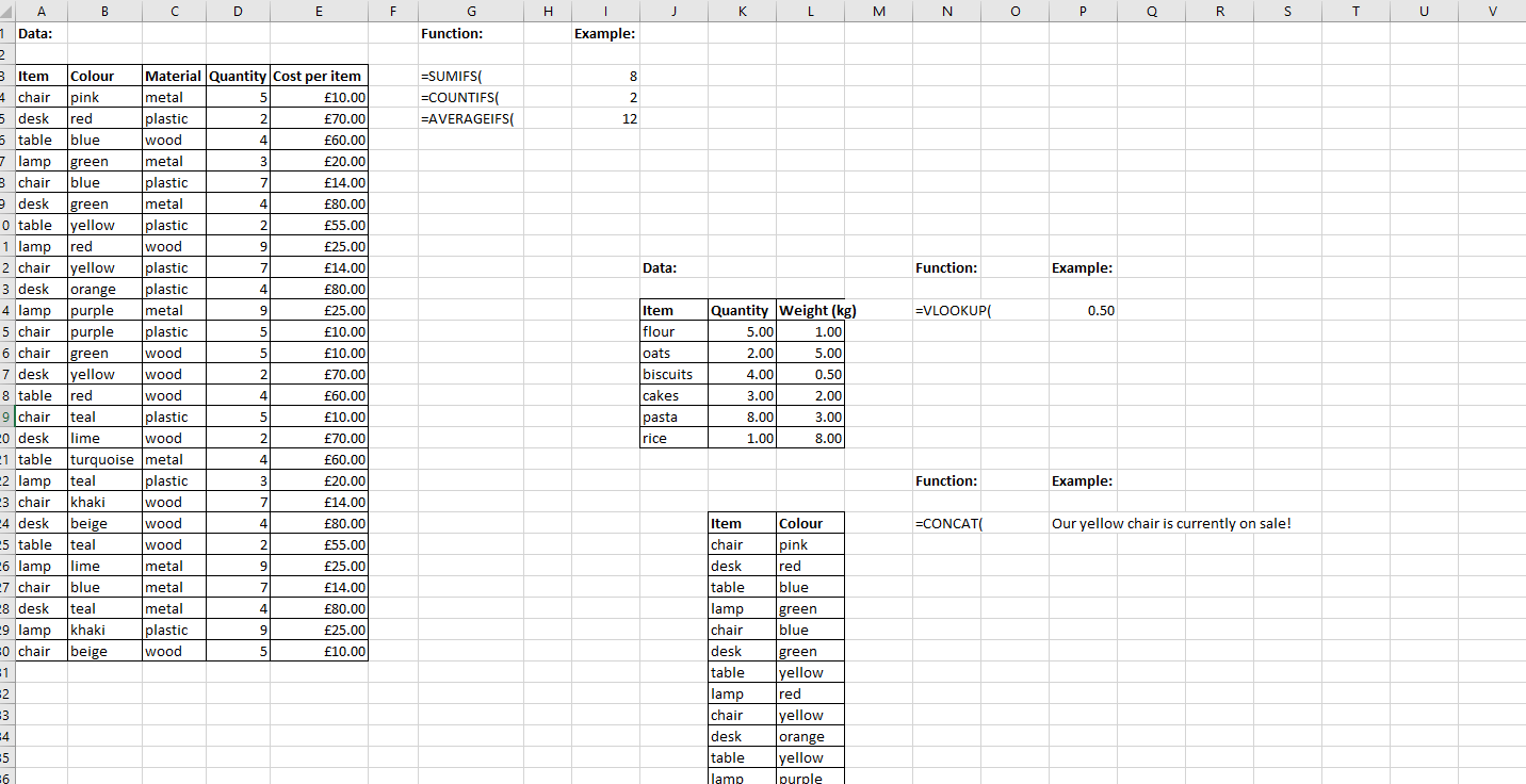 Excel Formula Project - image 1 - student project