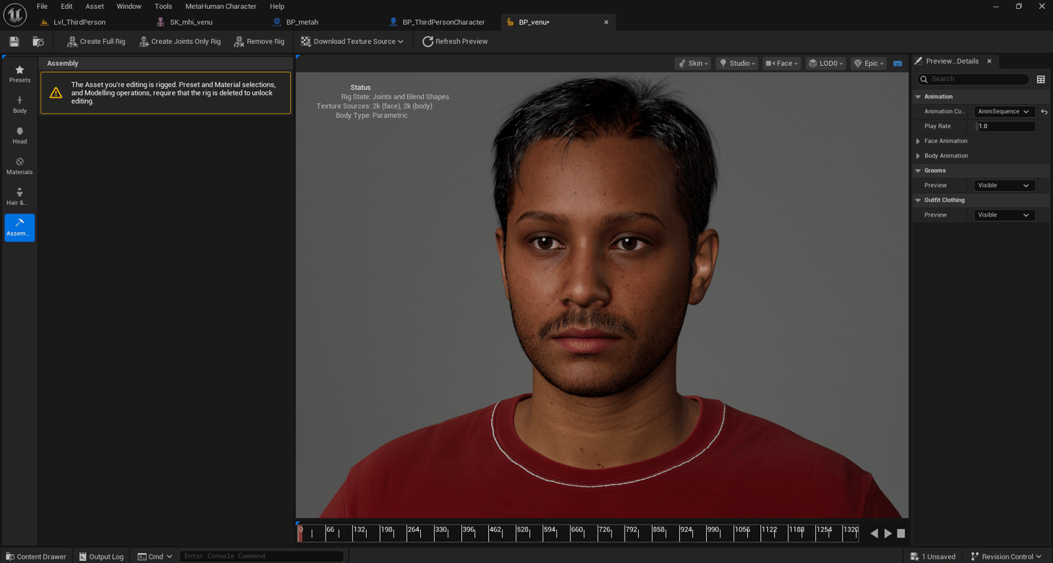 creating my own avatar in unreal engine - image 2 - student project