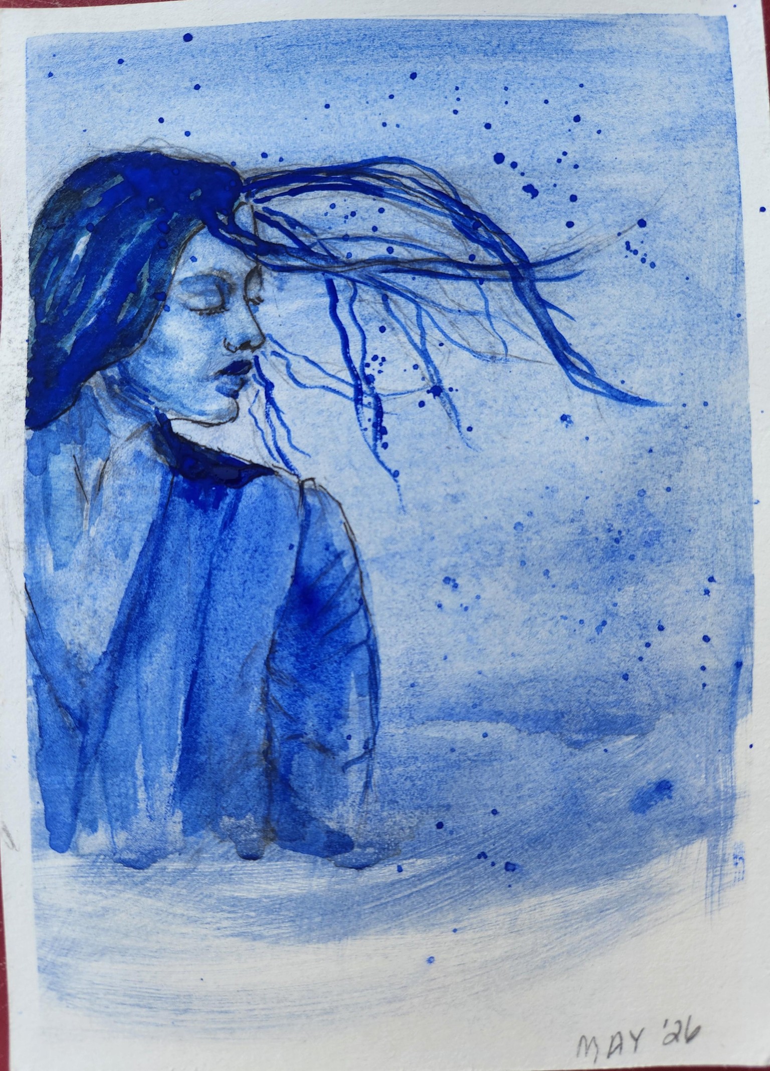 My second attempt at a watercolor portrait - image 3 - student project