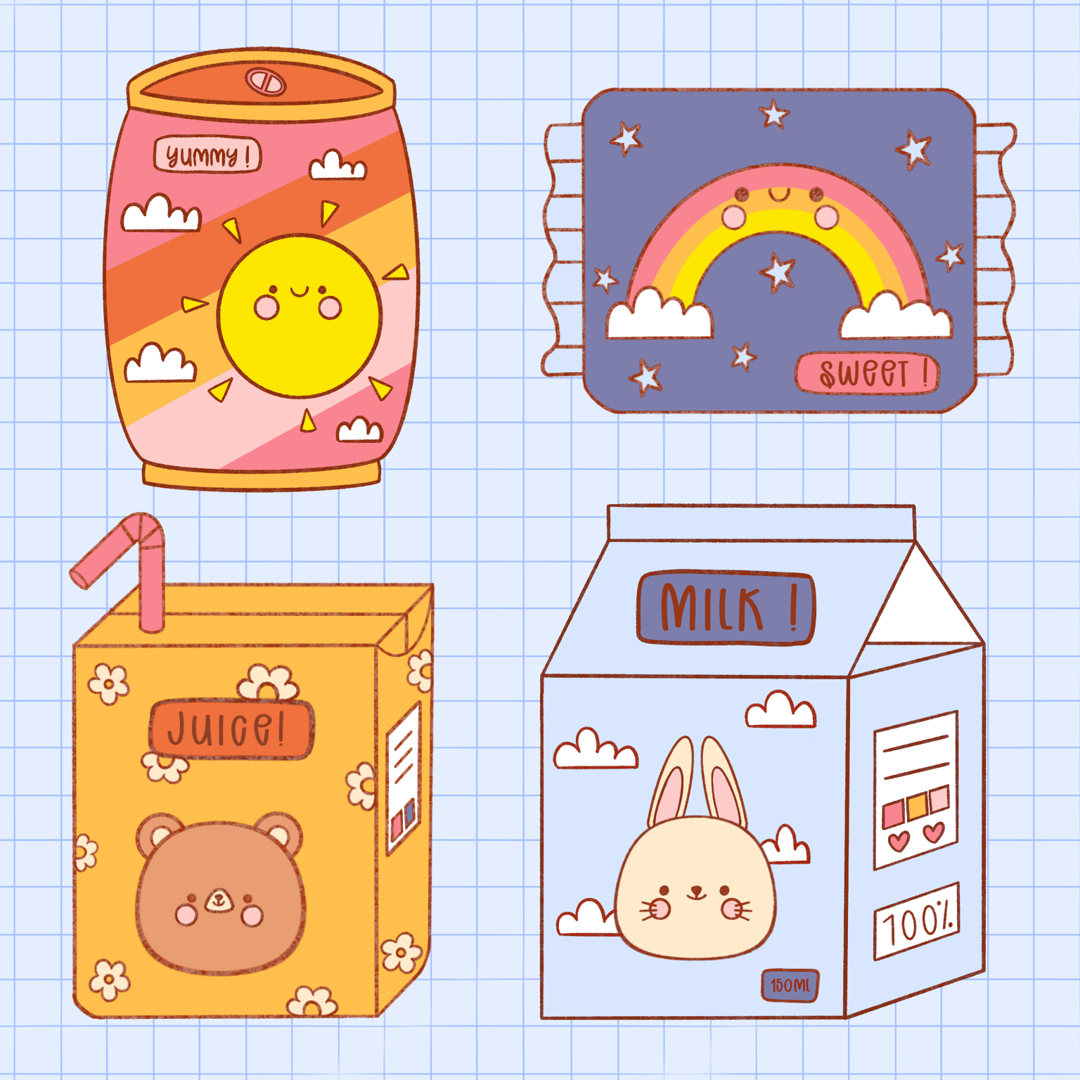 Kawaii Food Packaging Collection - image 2 - student project